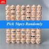 Pack  MOC Bricks Sunglasses Figure Face Yellow Flesh Head Expression Assembled Building Blocks Accessories Children's Toys