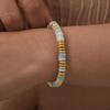 Hande-made Y2K Beaded Colorful Natural Stone Bracelet for Women, Waterproof Healing Yoga Healthy Spiritual Bracelet