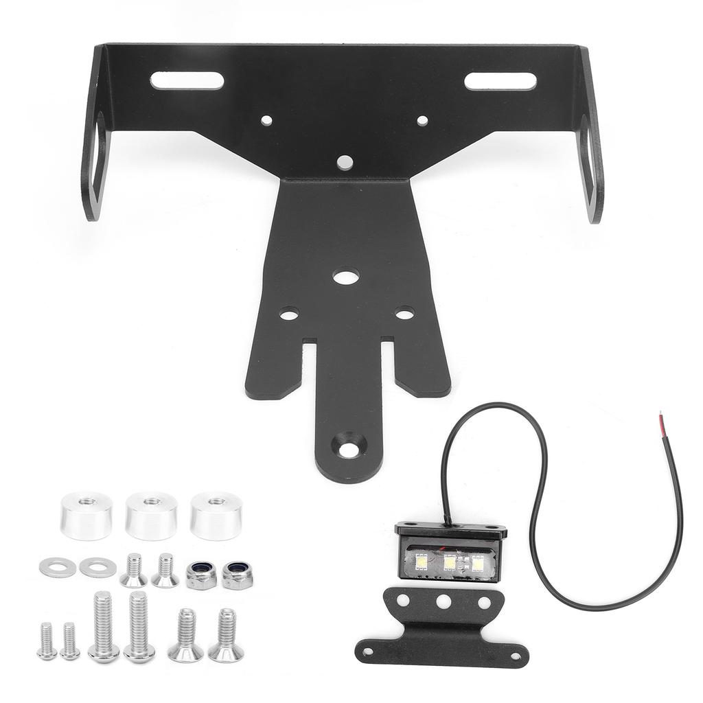 Motorcycle License Plate Mount Holder with LED Light Fit for Kawaski ER‑6N F 2012‑2015
