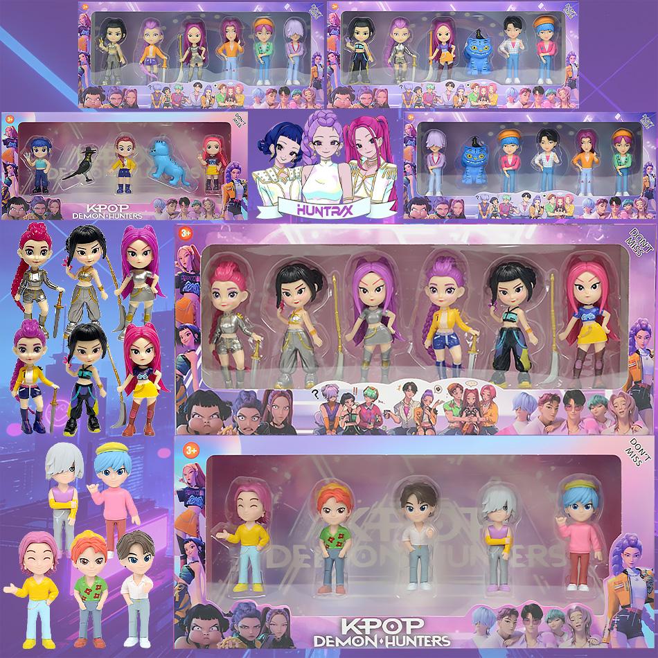 Hot Kpops Devil Hunter Rumi Zoe Mira Anime Polyvinyl Chloride Character Collection Desktop Trinkets Childrens Gift