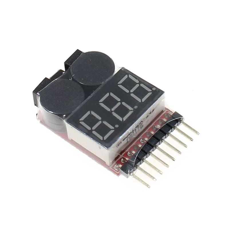 1-8S Liion/Fe Battery Voltages Tester Low Voltages Buzzers Alarm Checkers for Vehicles & Remote Controls Toys