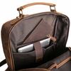 Business Man High Quality Travel Backpack Real Leather Laptop Bag