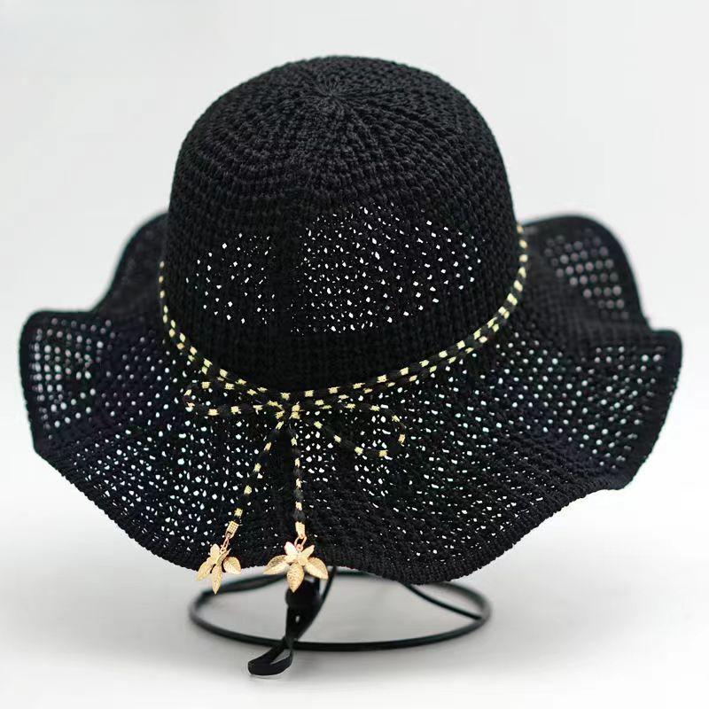 Big Brimmed Hat Versatile Fisherman Hat Women's Summer Hat Sun Hat Grass Hat Sun Protection Sun Shading UV Protection Woven Fabric