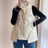 Kobiety jesienno-zimowa Soild zagęścić nowa odzież wierzchnia kamizelka wyściełana bawełną stójka bezrękawnik płaszcz kamizelka