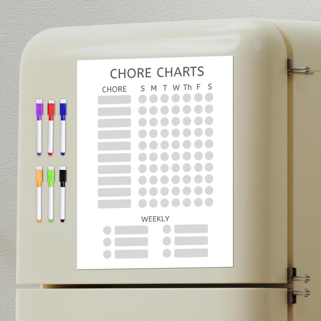 Multi-Style Magnetic Message Board: Wipeable Refrigerator Whiteboard Sticker