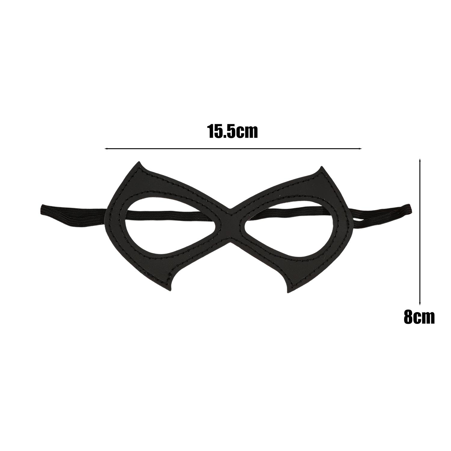

1/2pcs Dark Goth PU Leather Costume Cosplay Half Face Mask Elastic Band Black Eye Mask Sexy Cosplay Masks Halloween Party Props