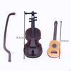 1/12 Mini Wooden Musical Instrument Model Toys Life Scene Doll House Oranments