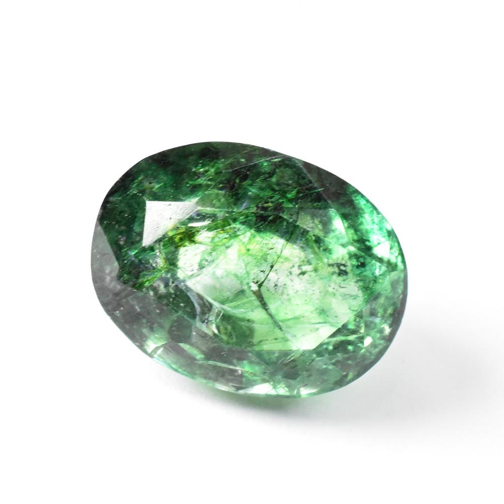 Natural Green Emerald Loose Gemstone 7.56 Ct Oval Cut for Jewelry Making and Gem Collections