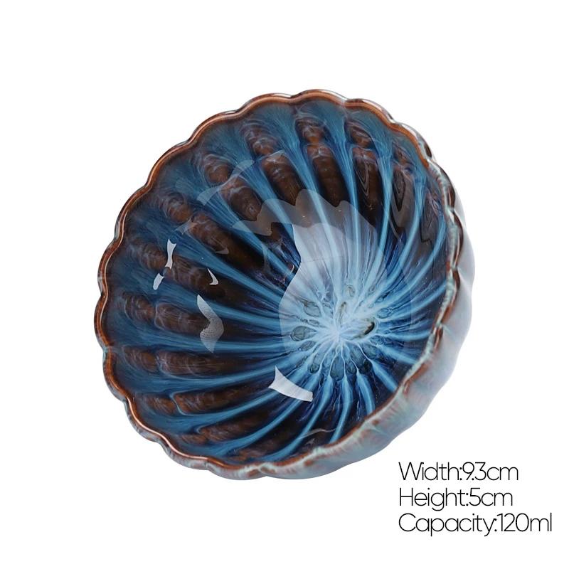 1 čajová miska v čínském stylu, keramická čajová miska transformovaná pecí, čajová miska Kung Fu, domácí odpolední čajová miska, šálek na kávu, šálky na espresso