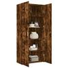 VidaXL Buffet haut chêne fumé 80x42,5x185 cm bois d'ingénierie, buffet, armoire de rangement, panneau latéral, armoire, 3281438