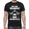 Tstars TeeStars - Only Cool Grandpas Ride Motorcycles - Gift for Biker Papa T-Shirt