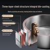 Beilunsi 24cm Multi-functional 304 Stainless Steel Pot