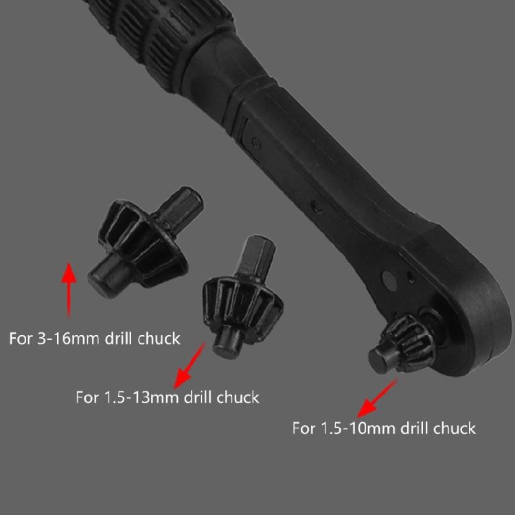 Professional 2 In 1 Ratchet Double Head Chuck Key Replacement Tool for Electric Drill Power Tool Tightening Loosening