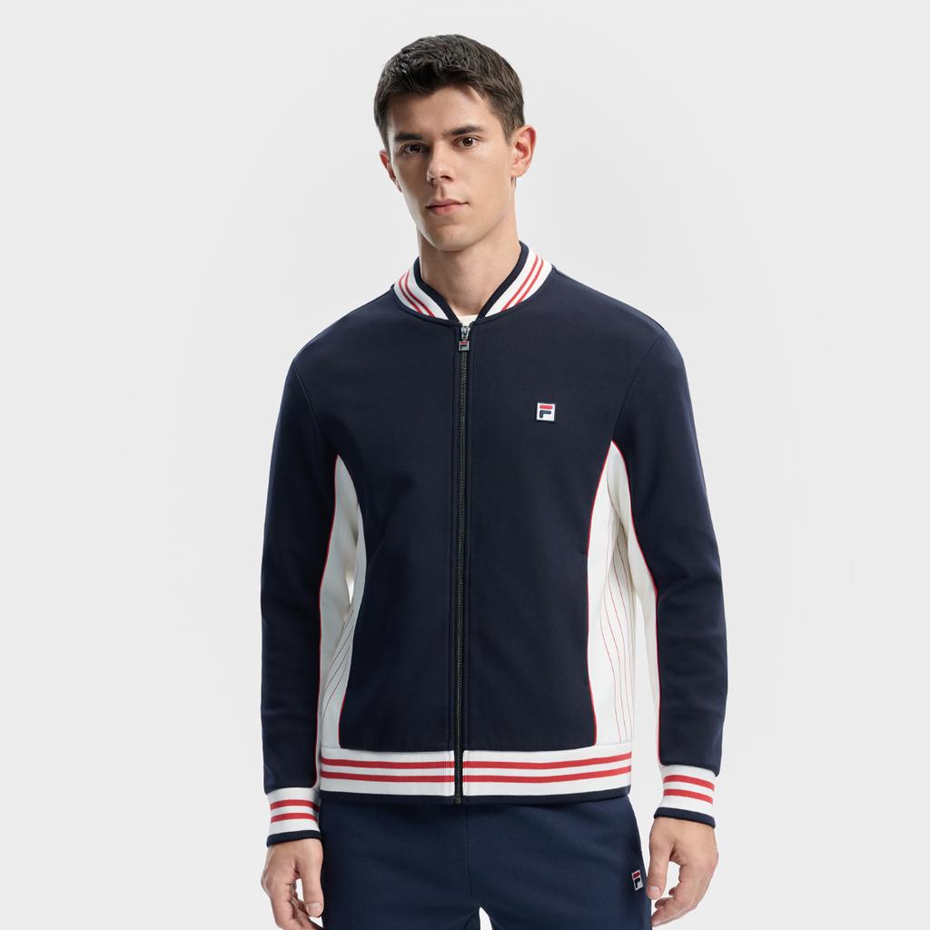 Fila Tennis Casual Sports Comfortable Knitted Jacket Men Jackets A11M543511F-NV