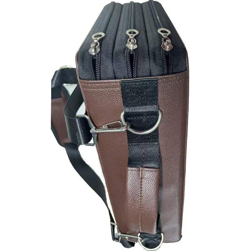 Marker Pen Storage Bag, PU Leather, Multi-Zipper, Large Capacity with 168/224 Slots, Handheld/Shoulder Strap, Multi-Layer Pencil Case