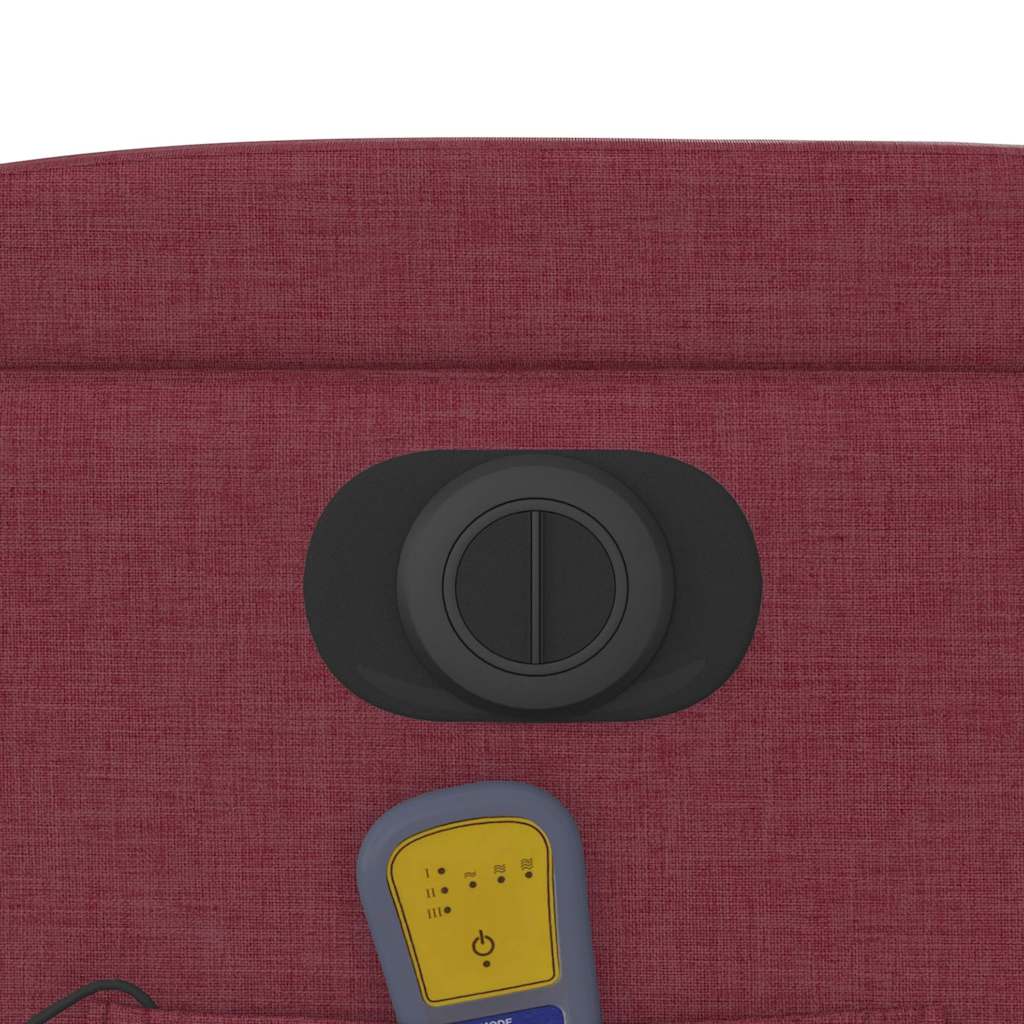 Electric Massage Chair Wine Red Fabric