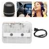 FM Radio Cassette Player Classic Style Multifunction Bluetooth 5.0 Portable Tape Player Transparent