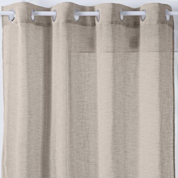Voilage "Fred" Beige 140x240cm - Atmosphera Createur D'interieur