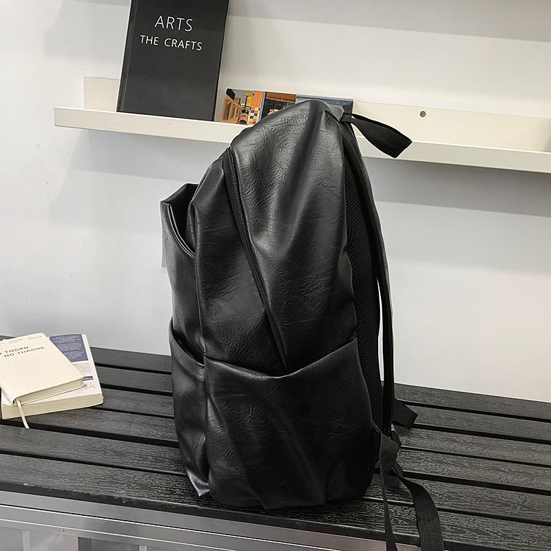 PU Backpack Men's Travel Backpack Large Capacity Commuter Schoolbag