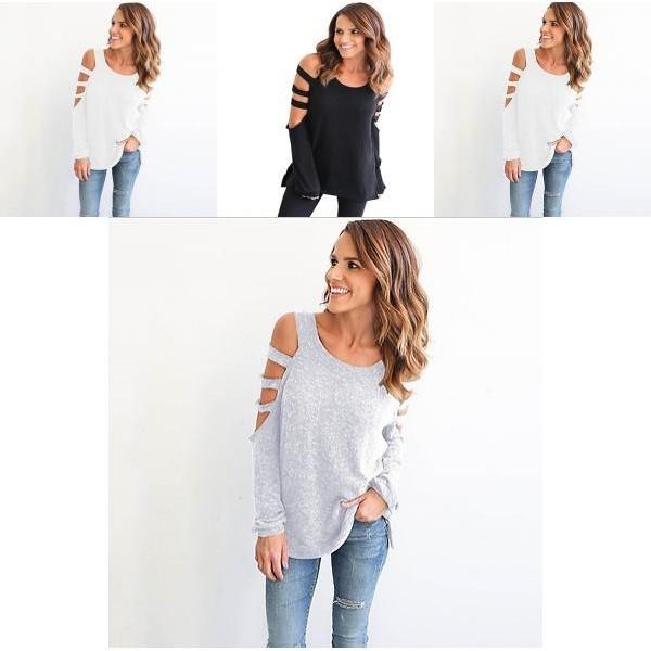 Women's Soft Breathable Long Sleeve Sexy Top T-shirt