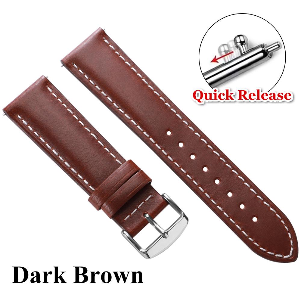 Vintage Oil Wax Calfskin Watch Band Quick Release Bracelet for Seiko Soft Cowhide Strap for Omega Business 18/20/22mm Wristband