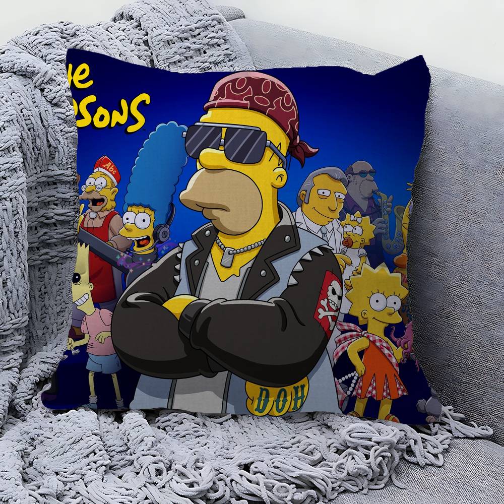 S-Simpson T-Treehouse Of Horror Decorative Room Aesthetics Pillow Case Home Decor Bedroom Sofa Bed Couch Pillow Cover 45X45