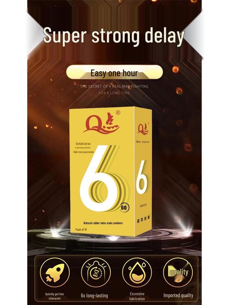 Q Point Thickened Desensitizing Condoms for Long-lasting, Soothing Safe Sex for Couples.
