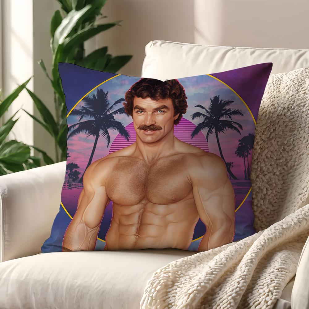 Tom Selleck Magnum cushion cover Decoration Room Shop Car Best Home Office Coffee Pillow Sofa Printing Nordic Simplicity Hit