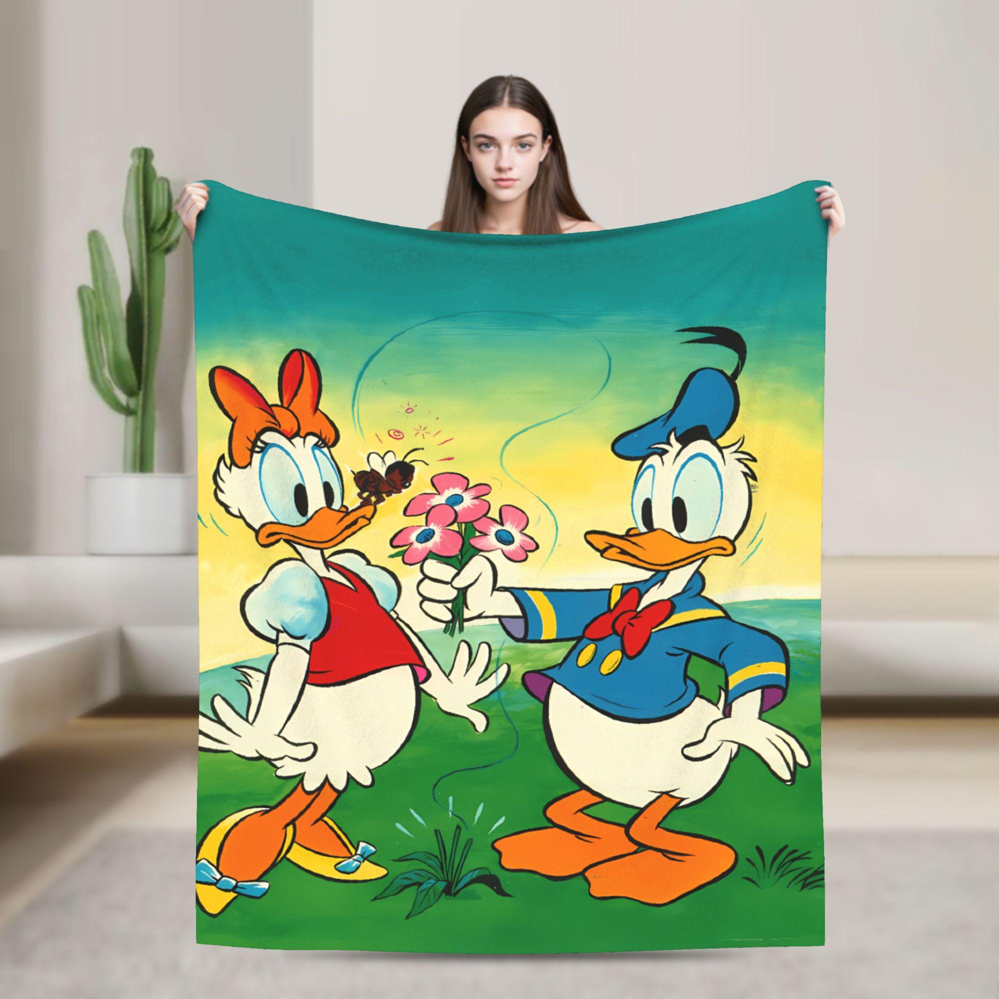 

Donalds Duck Plush Blankets Kids Flannel Throw Blanket For Bedroom Warm Custom DIY Quality Bedspread Gift Idea 75cmx90cm чёрный