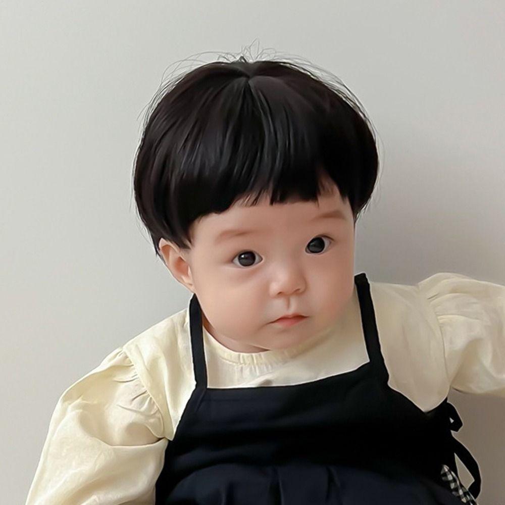 Synthetic Baby Hair Wig Fluffy Newborn Headwear Fashion Infant Hairpiece Boy