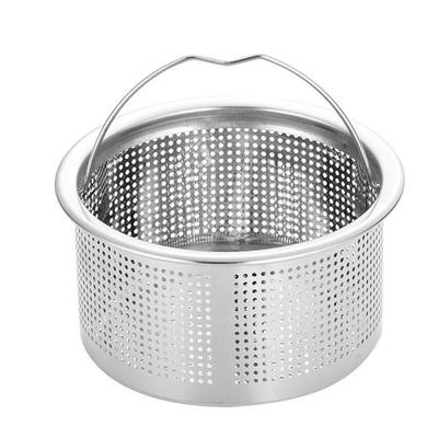 Küchenspüle Sieb mit Griff 304 Edelstahl Spüle Abfluss Tiefe Tasse Korb Sieb 3in Außen
