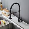 Küchenspüle, Kupfer-Pull-Küchenarmatur, Doppelauslass, wassergekühlt, heißes Waschbecken, Waschbecken, Feder-Wasserhahn