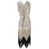 High-end explosive sequin hand-woven dress retro sequin dress physical picture