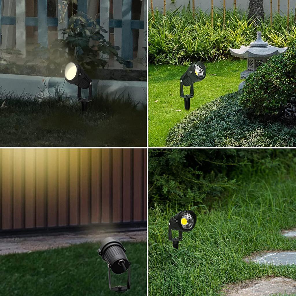 5W Outdoor Waterproof Low Voltage Landscape Spotlight for Courtyard and Tree - 12V Plug-in Ground Light