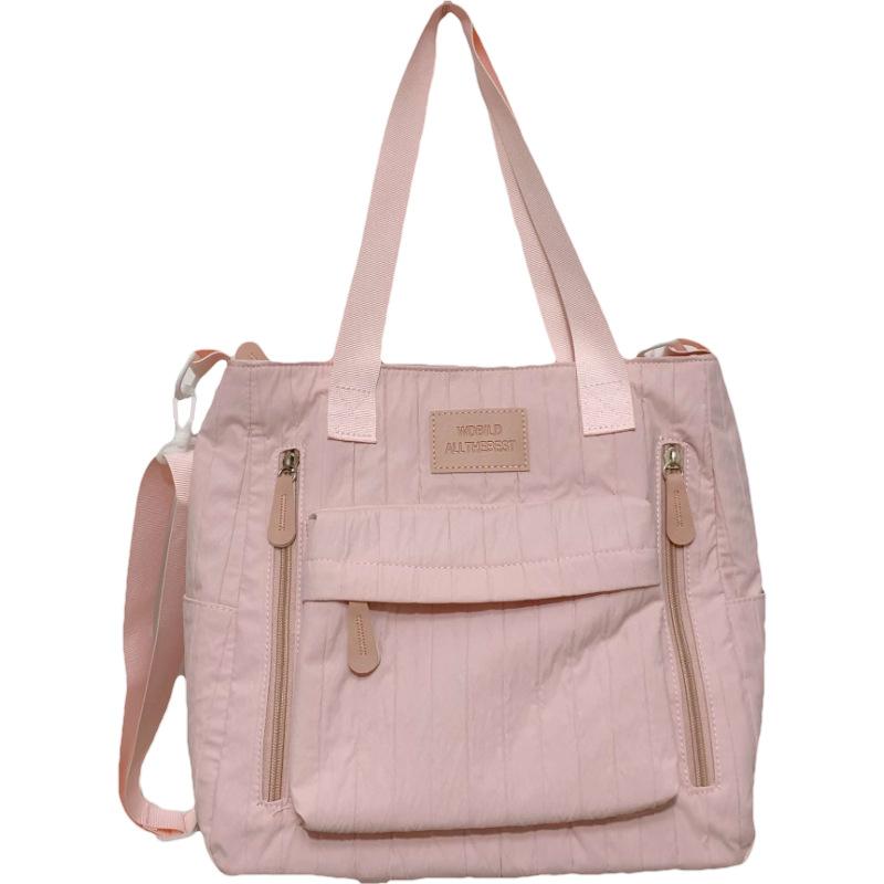 Light and casual large-capacity messenger bag, fresh and sweet foreign shoulder bag, student tutoring handbag in class