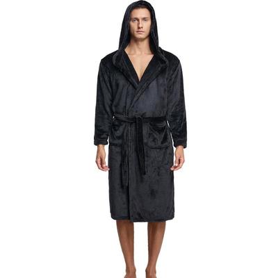 Roupão de Flanela Aconchegante com Capuz - Roupões de Fleece de Coral para Casais, Homens e Mulheres, Perfeito para Outono e Inverno
