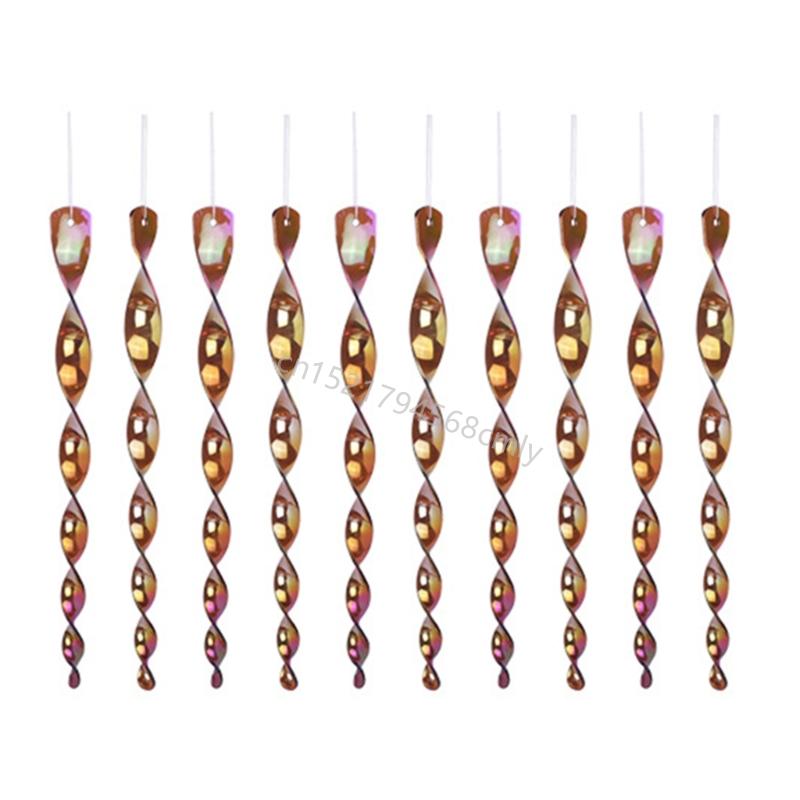 10Pcs Wind Bird Scareres Reflective Deterrents Sun Resistant Bird Scarers for Balcony and Yard Hanging 6XDE