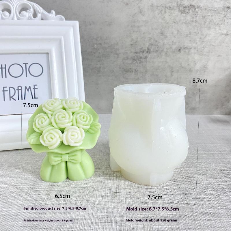 Tulpenstrauß Silikonform DIY Blumen Aroma Kerzenformen Kerzenherstellungszubehör Valentinstagsgeschenk