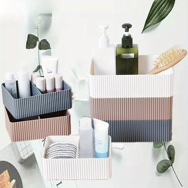 Plastic Home Office Bathroom Storage Box Grid Desktop Sundries Storage Box Makeup Organizer Cosmetic Closet Bin Case