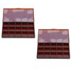 2pcs 15 Grids Transparent Paint Box Clear Plastic Painting Pigment Box Portable Leakproof Watercolor Palettes Box for Artists Students Kids