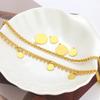 20/50Pcs Stainless Steel Vacuum Gold Color Blank Disc Charms Tags Pendants DIY Bracelet Necklace Jewelry Making Finding Supplies