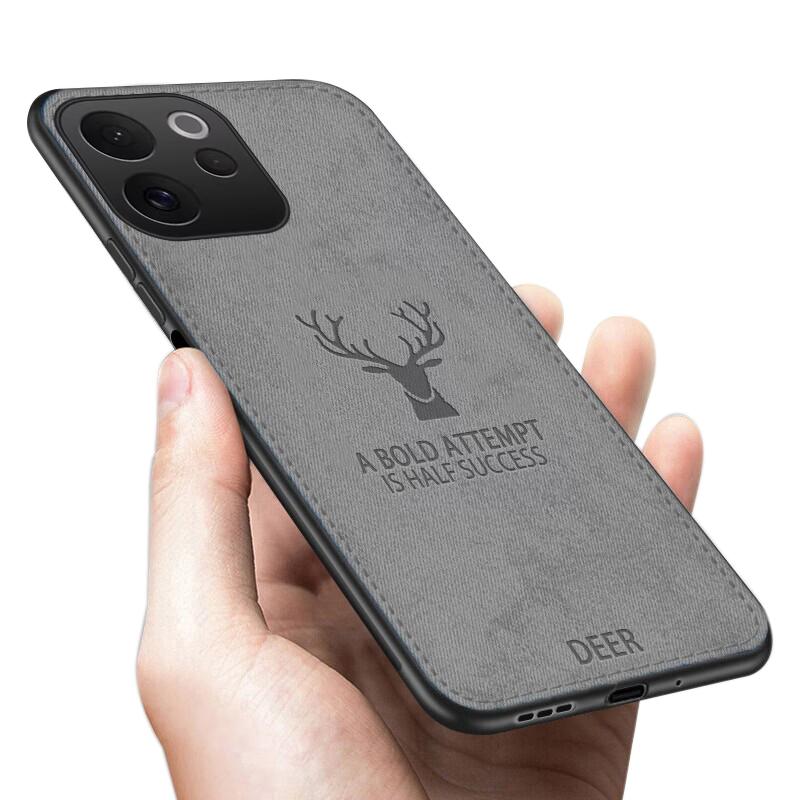 For Vivo X300 X300 Pro X200 FE Case Luxuy Brand Cloth Texture Deer Fabric Jeans Elk Cover for Vivo V70 Phone Casing