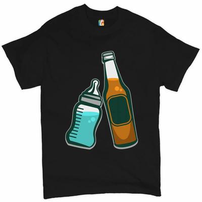 First Fathers Day Funny Fatherhood Dad Baby Bottle Beer TShirt Summer Cotton ONeck Short Sleeve Mens T Shirt New S3XL