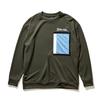 Basketball Crew Neck Sweatshirt with Holographic Logo, SMJ22131, Olive Khaki, Size M