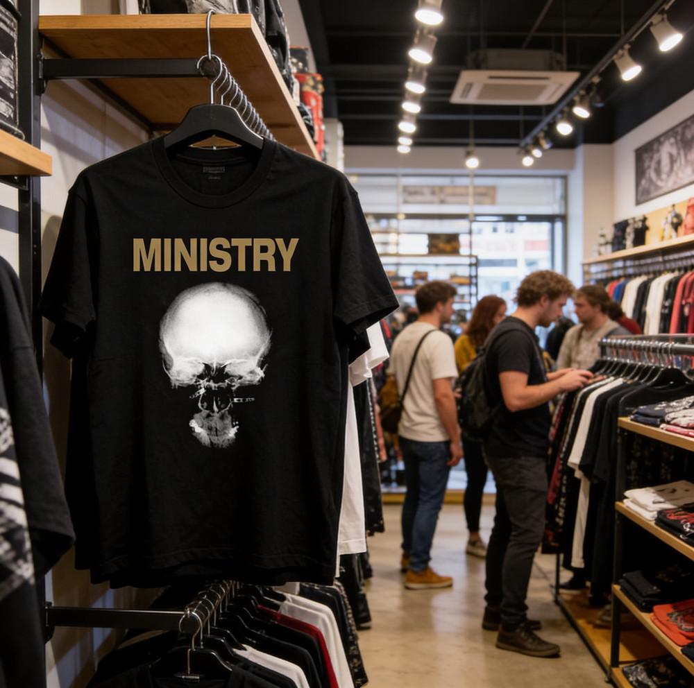 Ministry Band Black Cotton Logo Shirt Full size S-5XL Unisex T-Shirt L