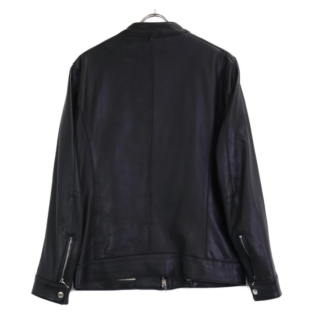 nano universe 668-9213001 Black Lamb Leather Single Rider's Jacket Jacket M blackUsed