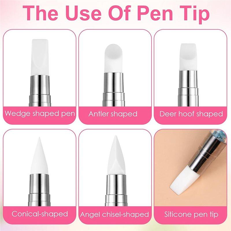 2025 Trend Nail Art 10-teiliges Werkzeugset zum Tupfen und Modellieren - Doppelseitig für Design, Blattgold, Schnitzen, Malen & 3D-Effekte