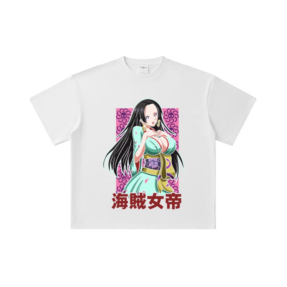 260 GSM Double Yarn 32 Count 100% Cotton One Piece V68 Boa Waifu Print Unisex Heavy Cotton T Shirt