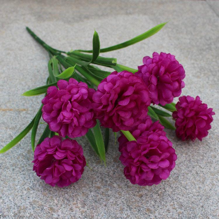 1 Branch Faux Flower No-watering Fresh-keeping 7 Heads Indoor Outdoor Elegant Fake Hydrangea Flower Party Decor