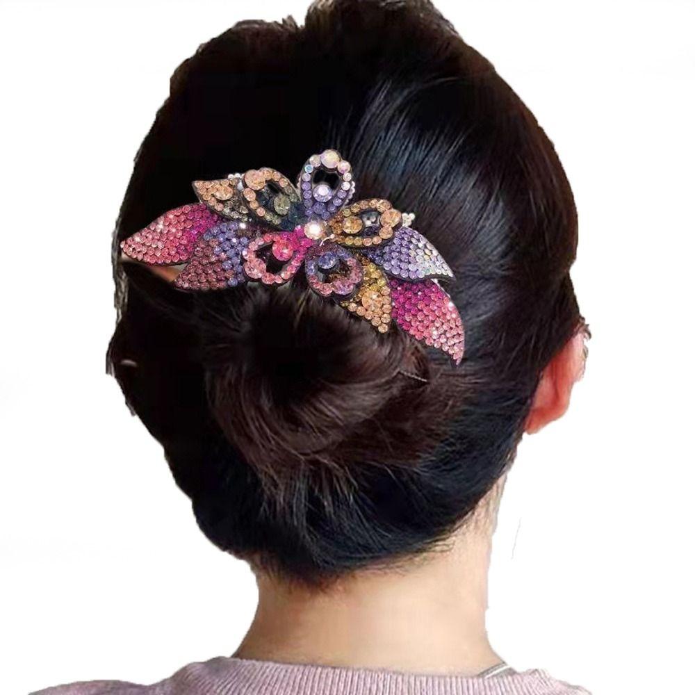 

Zircon Korean Barrettes Ponytail Holder Crystal Hairpins Rhinestone Women Hair Comb Mom Hair Clips